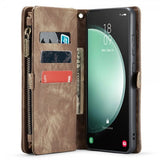 CaseMe Samsung Galaxy S23 FE Etui 008 Series Avtakbart Deksel Brun