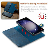 Dg.Ming Samsung Galaxy S23 FE Etui Avtagbart Deksel Blå