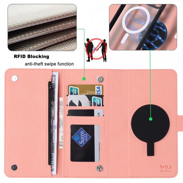 VILI Samsung Galaxy S23 FE Etui Avtagbart Deksel GHB Series MagSafe Rosa