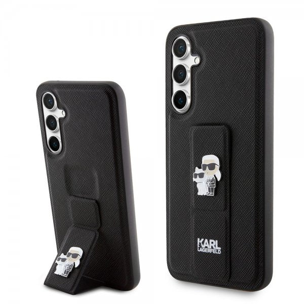 Karl Lagerfeld Samsung Galaxy S23 FE Deksel Saffiano Grip Stand Svart