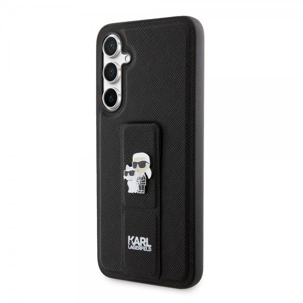 Karl Lagerfeld Samsung Galaxy S23 FE Deksel Saffiano Grip Stand Svart
