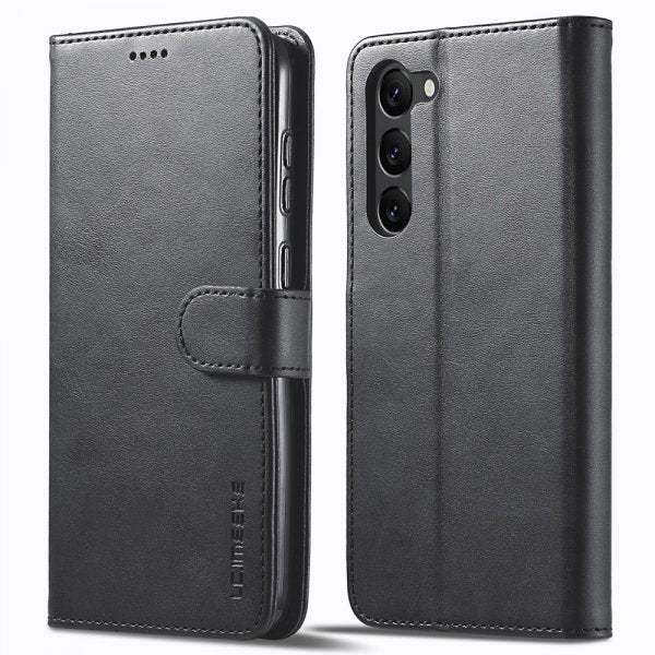 Lc.Imeeke Samsung Galaxy S23 Etui med Kortlomme stativfunksjon Svart