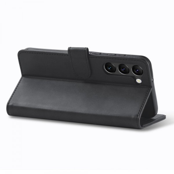 Lc.Imeeke Samsung Galaxy S23 Etui med Kortlomme stativfunksjon Svart