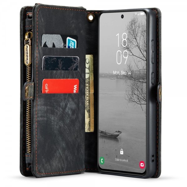 CaseMe Samsung Galaxy S23 Plus Etui 008 Series Avtakbart Deksel Svart