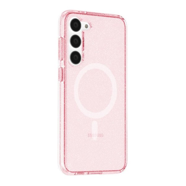 Samsung Galaxy S23 Plus Deksel Glitter MagSafe Rosa