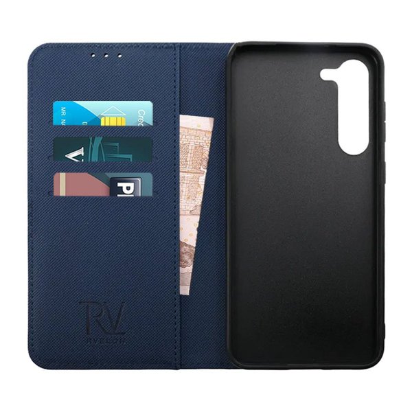 Rvelon Samsung Galaxy S23 Plus Etui Detachable Wallet Case Blå
