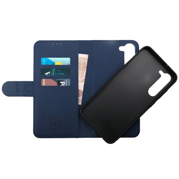 Rvelon Samsung Galaxy S23 Plus Etui Detachable Wallet Case Blå