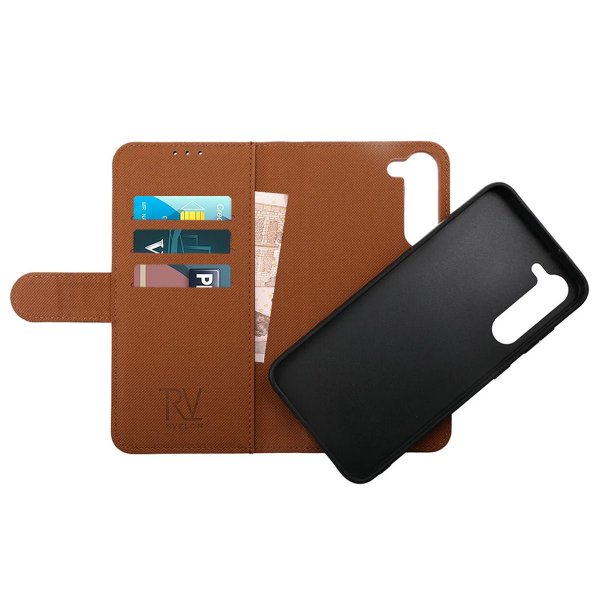 Rvelon Samsung Galaxy S23 Plus Etui Detachable Wallet Case Brun