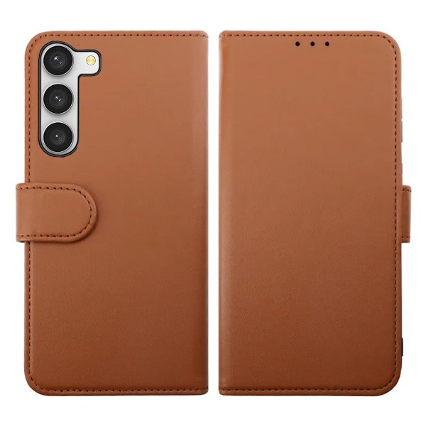 Rvelon Samsung Galaxy S23 Plus Etui Detachable Wallet Case Brun