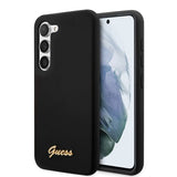 Guess Samsung Galaxy S23 Plus Deksel Liquid Silicone Metal Logo Svart