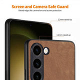 ENKAY Samsung Galaxy S23 Plus Deksel med Skjermbeskytter Skinntekstur Lilla