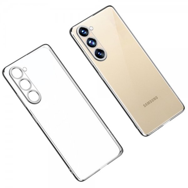 Sulada Samsung Galaxy S23 Plus Deksel Belagt Kant Sølv