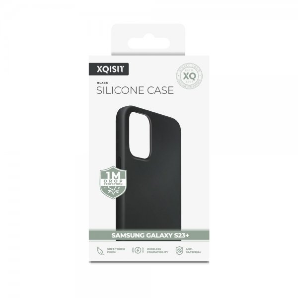 Xqisit Samsung Galaxy S23 Plus Deksel Silicone Case Svart
