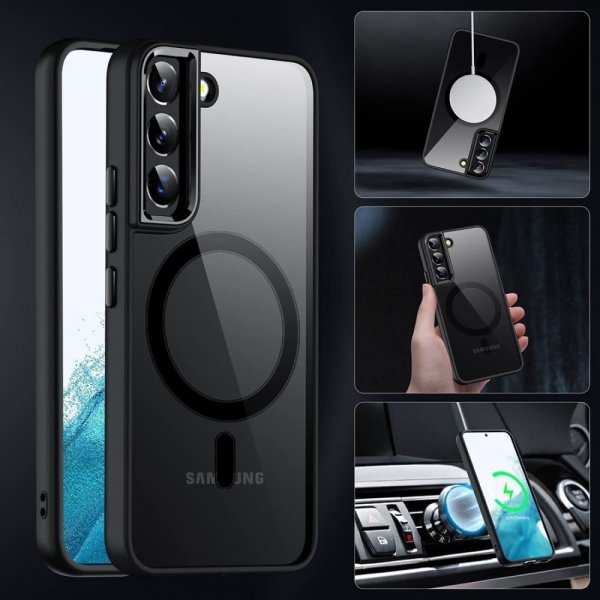 Samsung Galaxy S23 Deksel Farget Kant MagSafe Svart