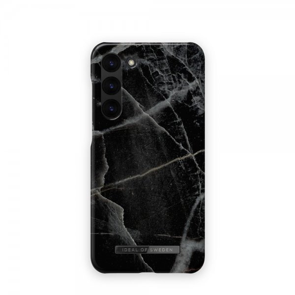 Ideal of Sweden Samsung Galaxy S23 Deksel Fashion Case Black Thunder Marble
