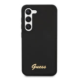 Guess Samsung Galaxy S23 Deksel Liquid Silicone Metal Logo Svart
