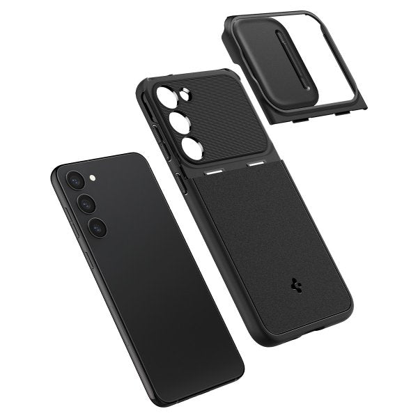 Spigen Samsung Galaxy S23 Deksel Optik Armor Svart