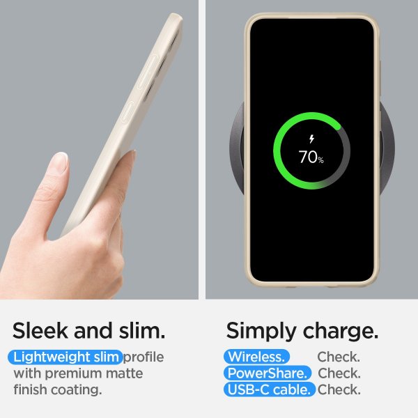 Spigen Samsung Galaxy S23 Deksel Thin Fit Pearled Ivory