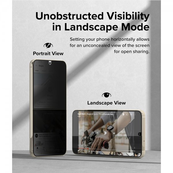 Ringke Samsung Galaxy S23 Skjermbeskytter Privacy Glass