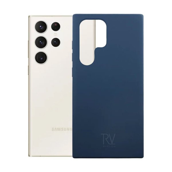 Rvelon Samsung Galaxy S23 Ultra Deksel Silikon Blå