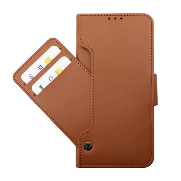 Rvelon Samsung Galaxy S23 Ultra Etui Utbrettbar Kortlomme Brun