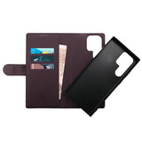 Rvelon Samsung Galaxy S23 Ultra Etui Detachable Wallet Case Lilla