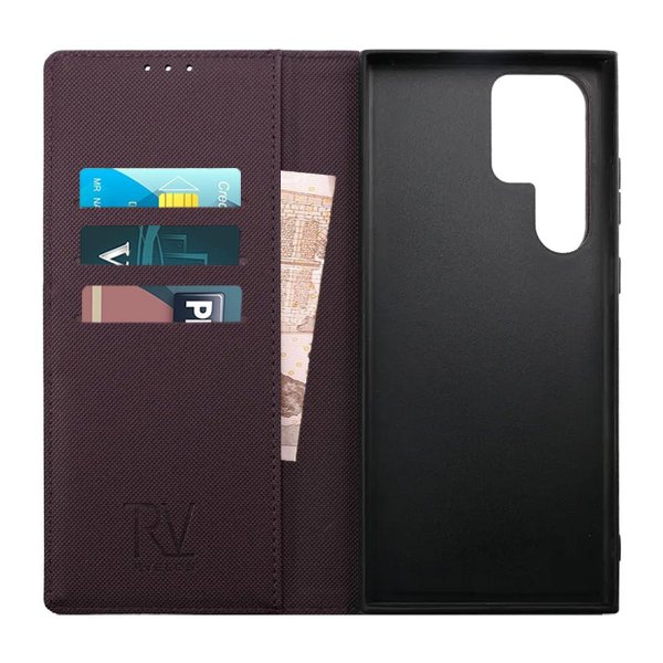 Rvelon Samsung Galaxy S23 Ultra Etui Detachable Wallet Case Lilla