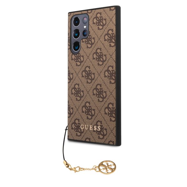 Guess Samsung Galaxy S23 Ultra Deksel 4G Charms Brun