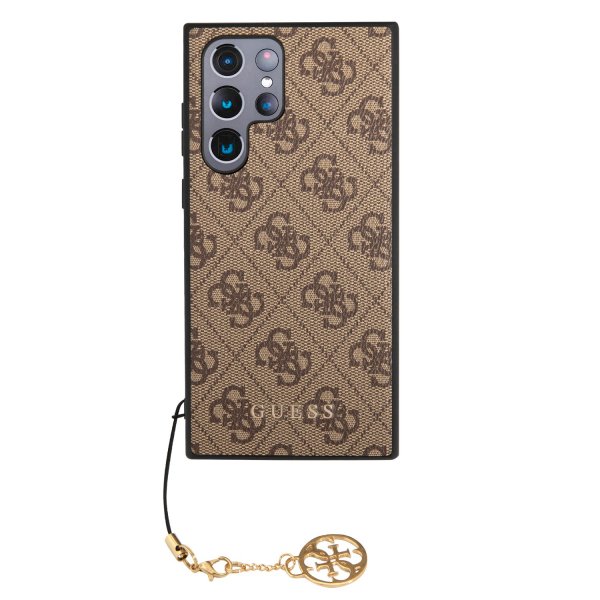 Guess Samsung Galaxy S23 Ultra Deksel 4G Charms Brun