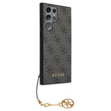 Guess Samsung Galaxy S23 Ultra Deksel 4G Charms Grå