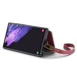 CaseMe Samsung Galaxy S23 Ultra Deksel C20 Kortlomme Glidelås Rød