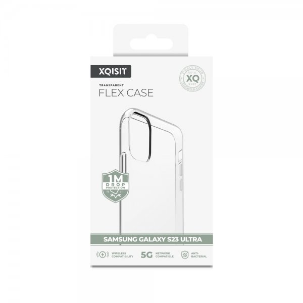 Xqisit Samsung Galaxy S23 Ultra Deksel Flex Case Transparent