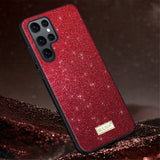 Sulada Samsung Galaxy S23 Ultra Deksel Glitter Rød