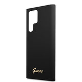 Guess Samsung Galaxy S23 Ultra Deksel Liquid Silicone Metal Logo Svart