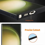 ENKAY Samsung Galaxy S23 Ultra Deksel med Skjermbeskytter Skinntekstur Lilla