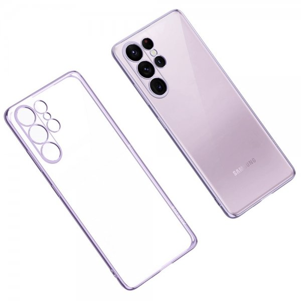 Sulada Samsung Galaxy S23 Ultra Deksel Belagt Kant Lilla
