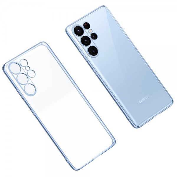 Sulada Samsung Galaxy S23 Ultra Deksel Belagt Kant Lyseblå
