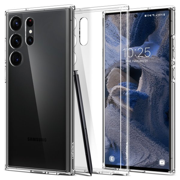 Spigen Samsung Galaxy S23 Ultra Deksel Ultra Hybrid Crystal Clear