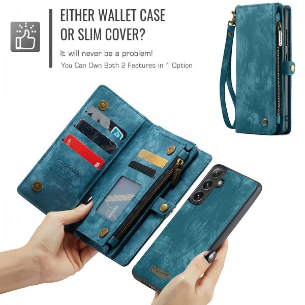 CaseMe Samsung Galaxy S24 FE Etui 008 Series Avtakbart Deksel Blå