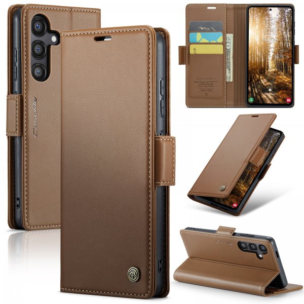 CaseMe Samsung Galaxy S24 FE Etui 023 Series Brun