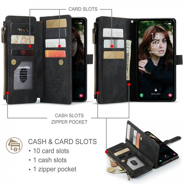 CaseMe Samsung Galaxy S24 FE Etui C30 Series Svart