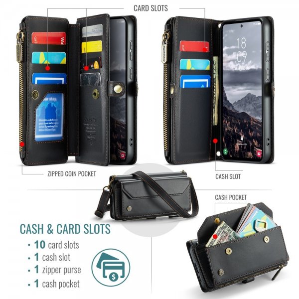 CaseMe Samsung Galaxy S24 FE Etui C36 Series Svart