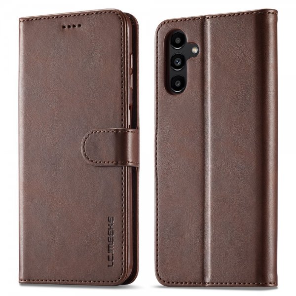 Lc.Imeeke Samsung Galaxy S24 FE Etui med Kortlomme stativfunksjon Mørkebrun