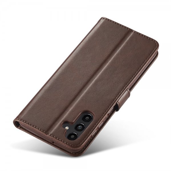 Lc.Imeeke Samsung Galaxy S24 FE Etui med Kortlomme stativfunksjon Mørkebrun