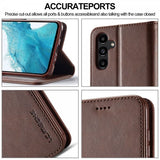 Lc.Imeeke Samsung Galaxy S24 FE Etui med Kortlomme stativfunksjon Mørkebrun