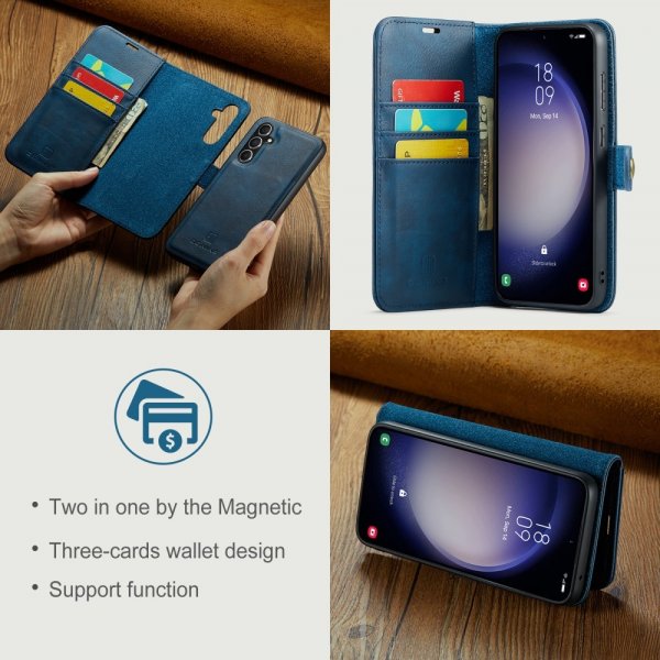 Dg.Ming Samsung Galaxy S24 FE Etui Avtagbart Deksel Blå