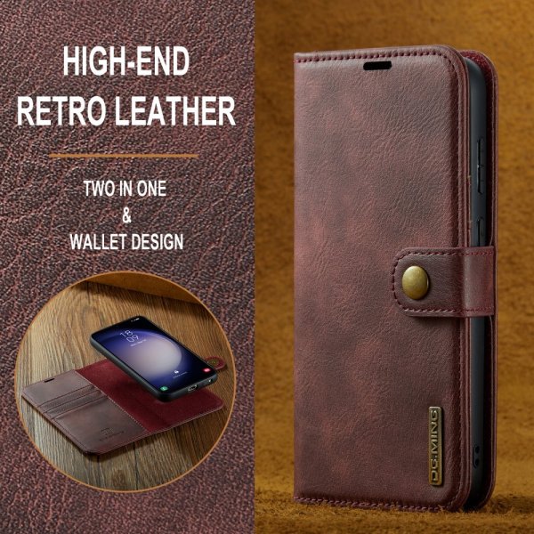 Dg.Ming Samsung Galaxy S24 FE Etui Avtagbart Deksel Rød