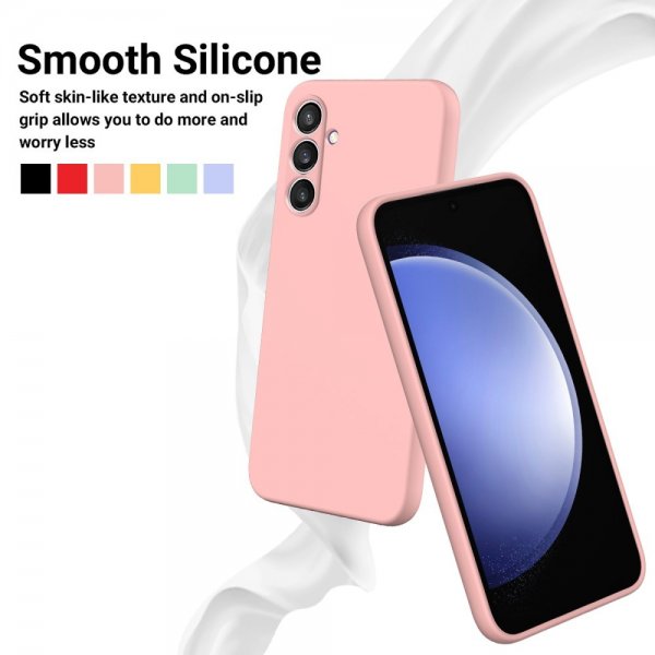 Samsung Galaxy S24 FE Deksel med Stropp Silikon Rosa