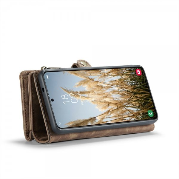 CaseMe Samsung Galaxy S24 Etui 008 Series Avtakbart Deksel Brun