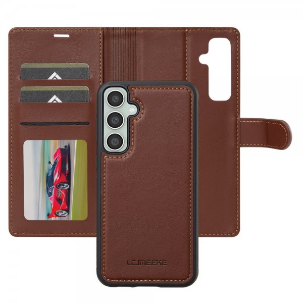 Lc.Imeeke Samsung Galaxy S24 Etui Avtagbart Deksel L2 Series MagSafe Brun